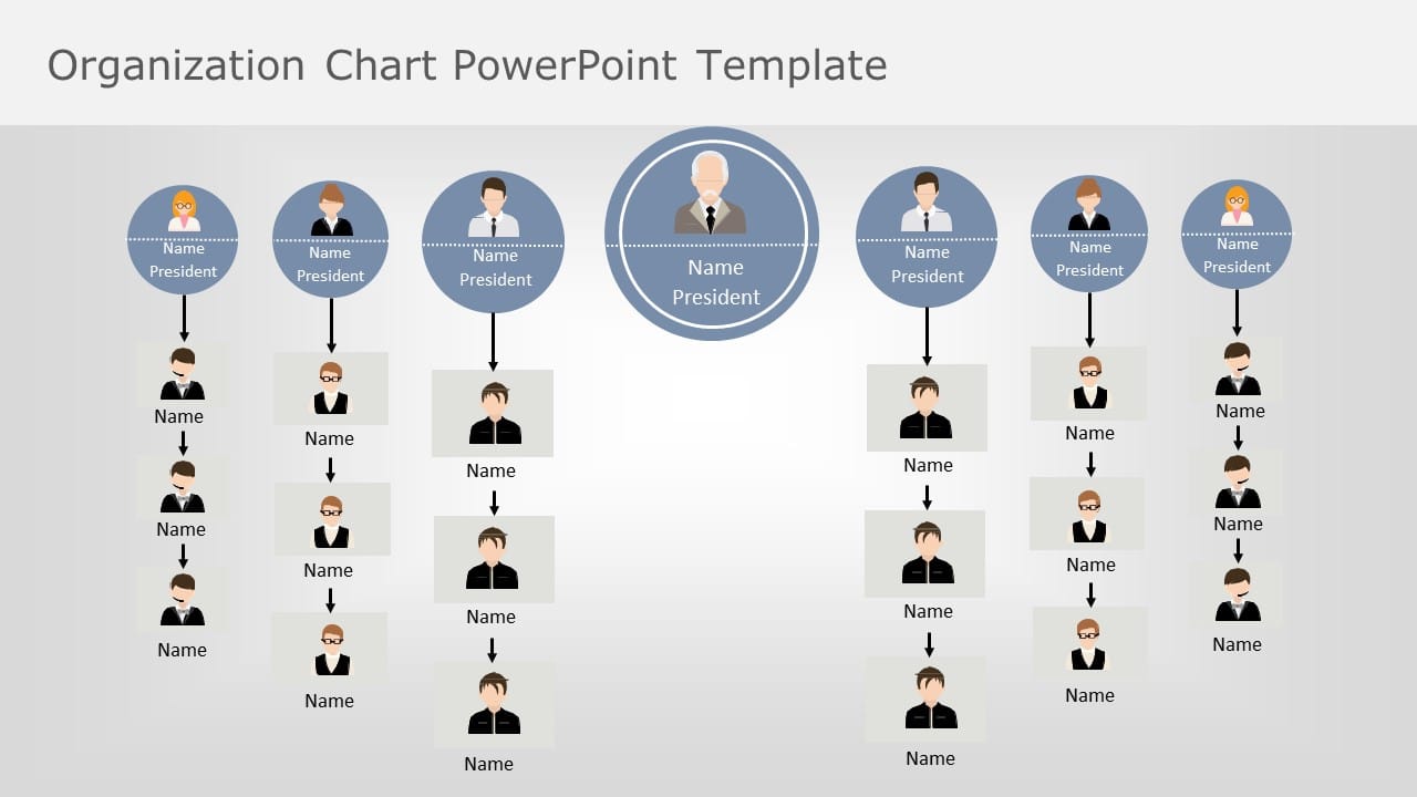 organization chart 08 PowerPoint Template & Google Slides Theme