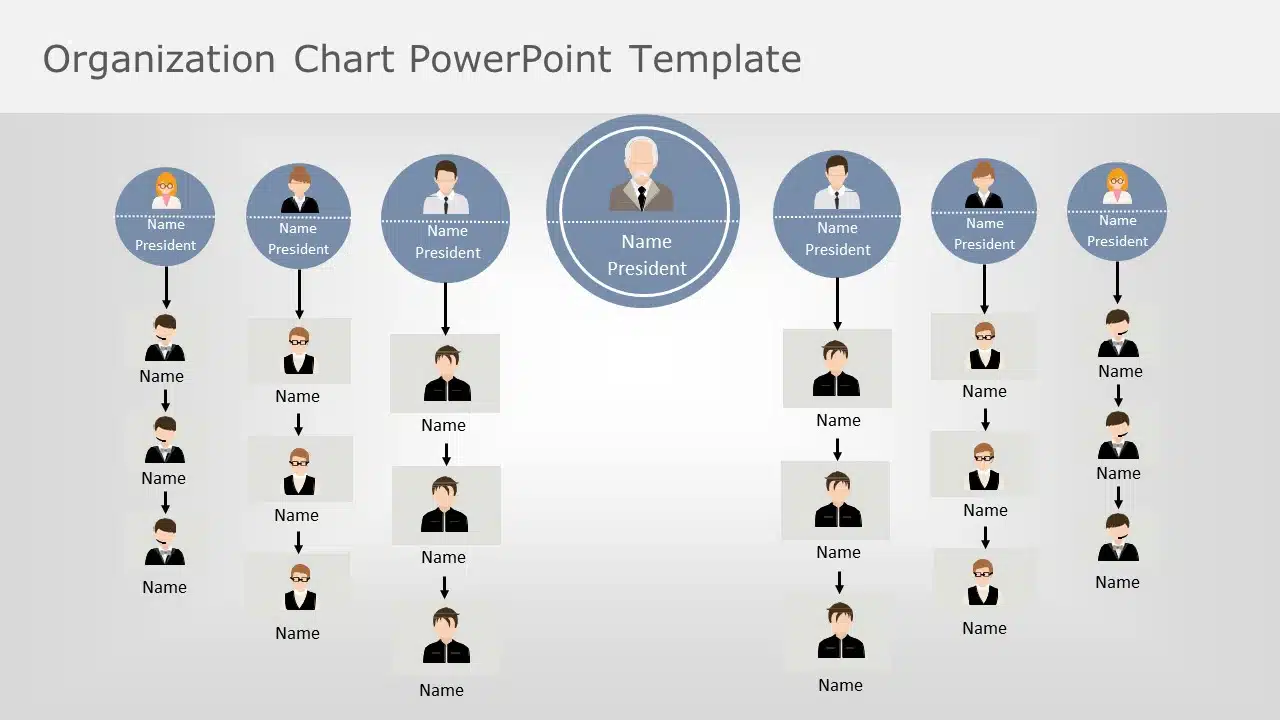 organization chart 08 PowerPoint Template & Google Slides Theme