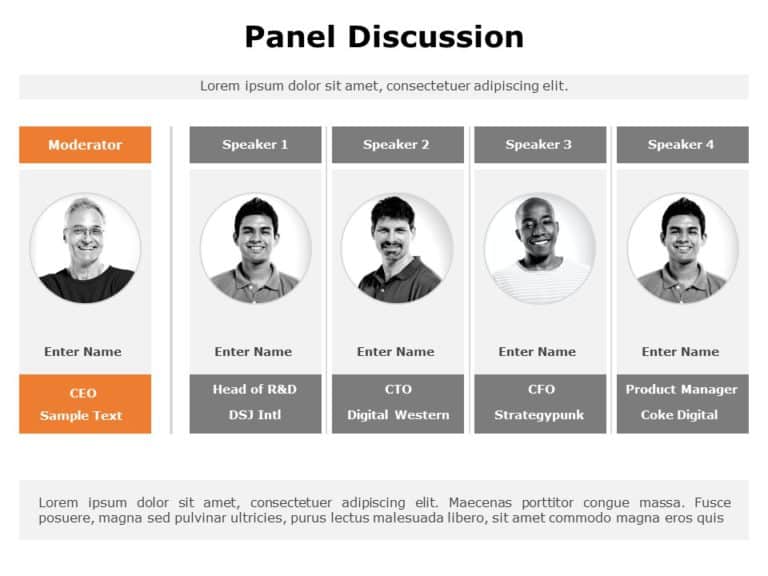 Panel Discussion 01 PowerPoint Template & Google Slides Theme