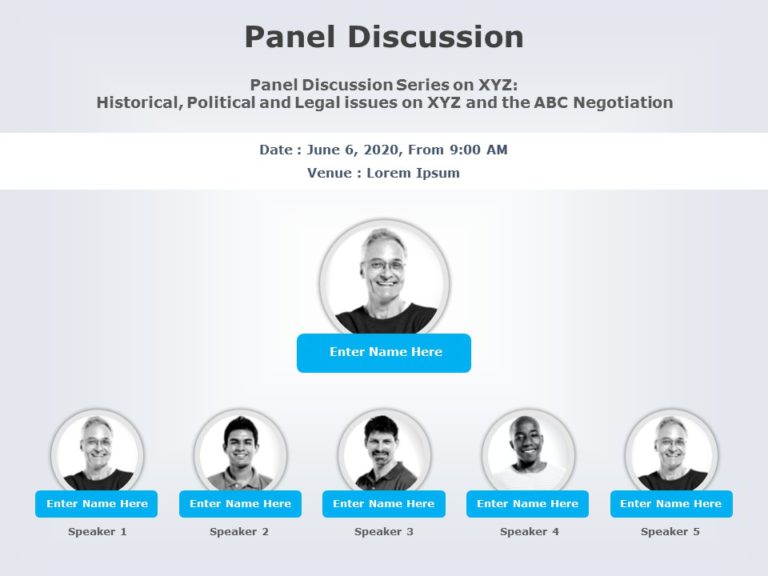 Panel Discussion 03 PowerPoint Template & Google Slides Theme