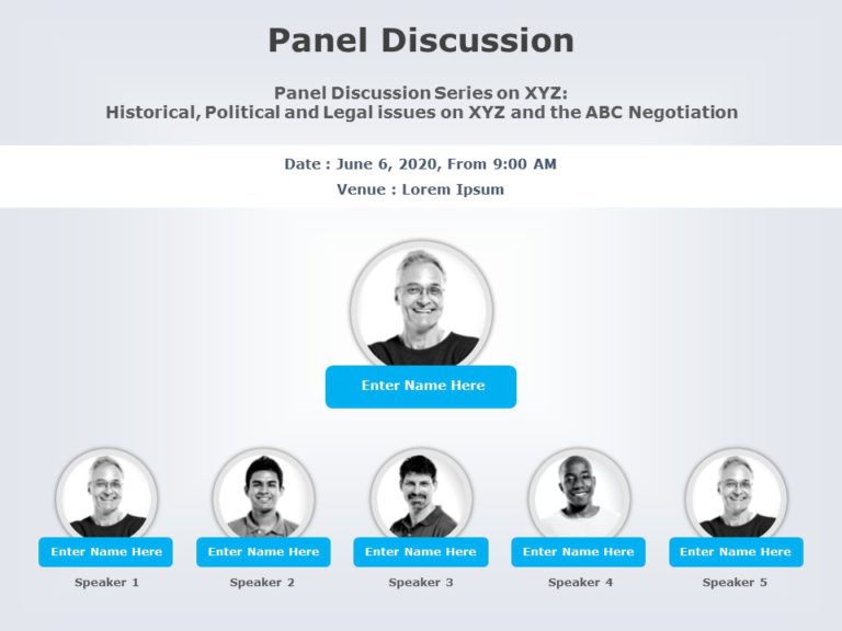 Panel Discussion 03 PowerPoint Template SlideUpLift