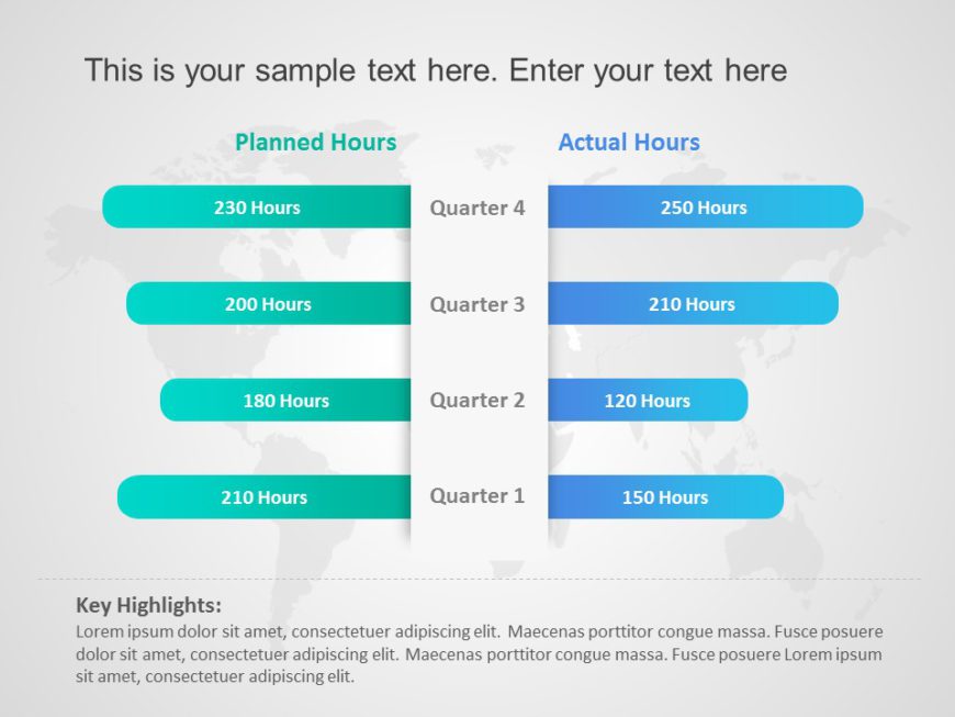 Planned Vs Actual Hours PowerPoint Template