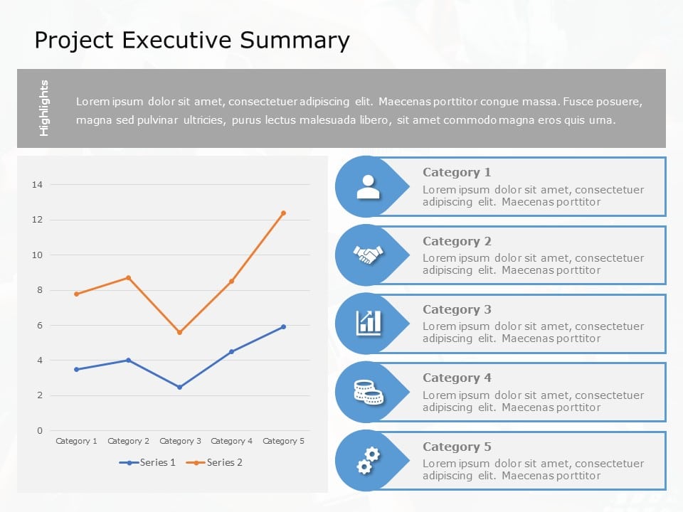 Project Executive Summary 04 PowerPoint Template & Google Slides Theme
