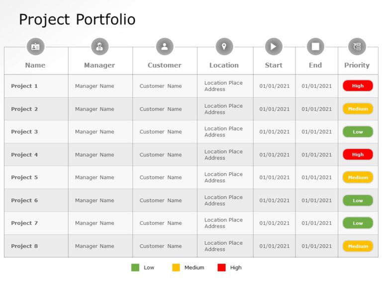 Project Portfolio PowerPoint Template 05 & Google Slides Theme