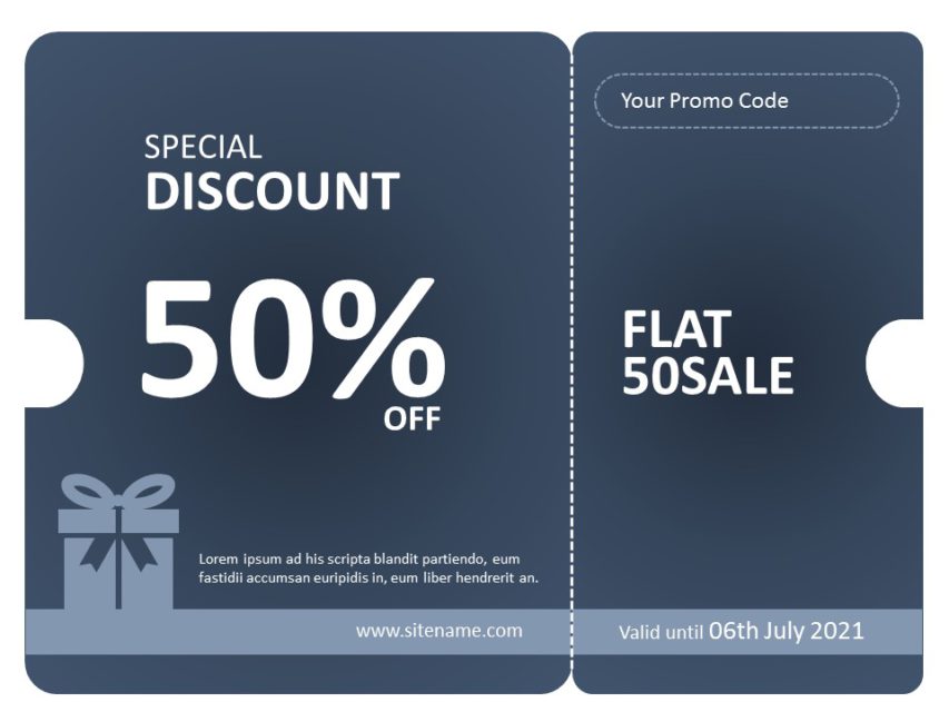 Editable Discount Code Templates For PowerPoint SlideUpLift
