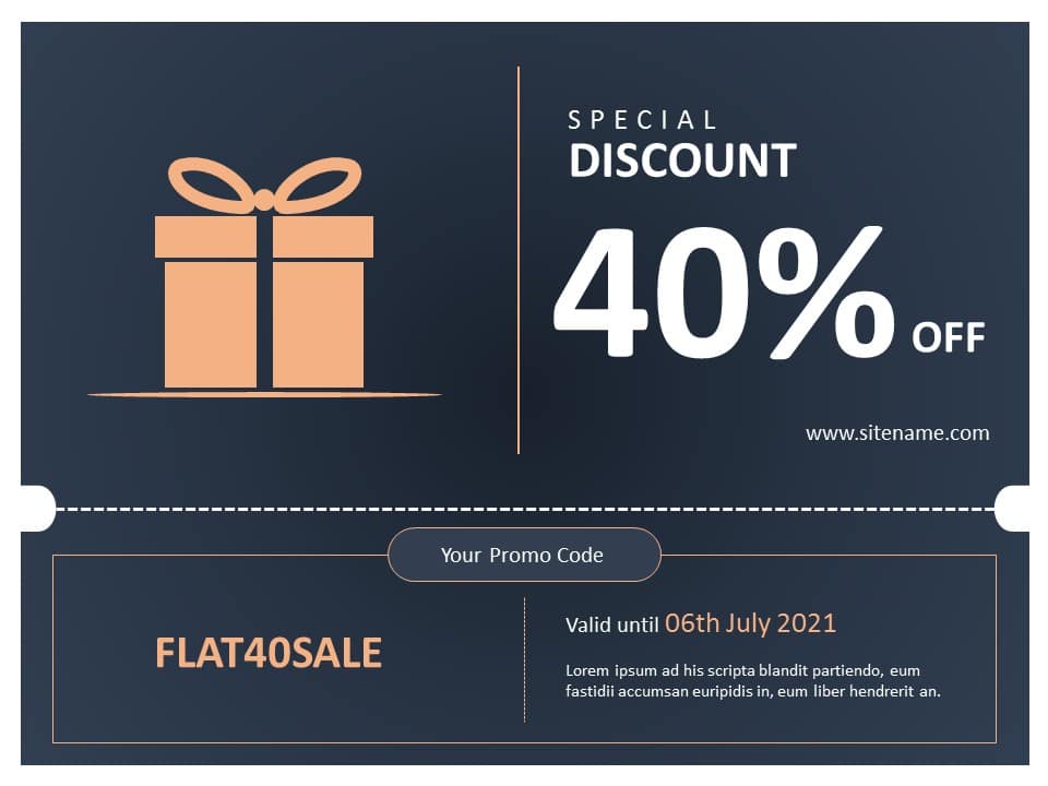 Promo code 05 PowerPoint Template
