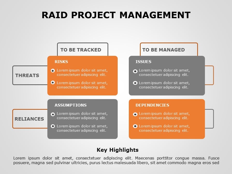 Raid Project Management 01 PowerPoint Template & Google Slides Theme