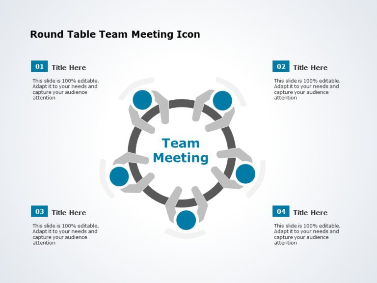 Round Table Conference 03 PowerPoint Template & Google Slides Theme