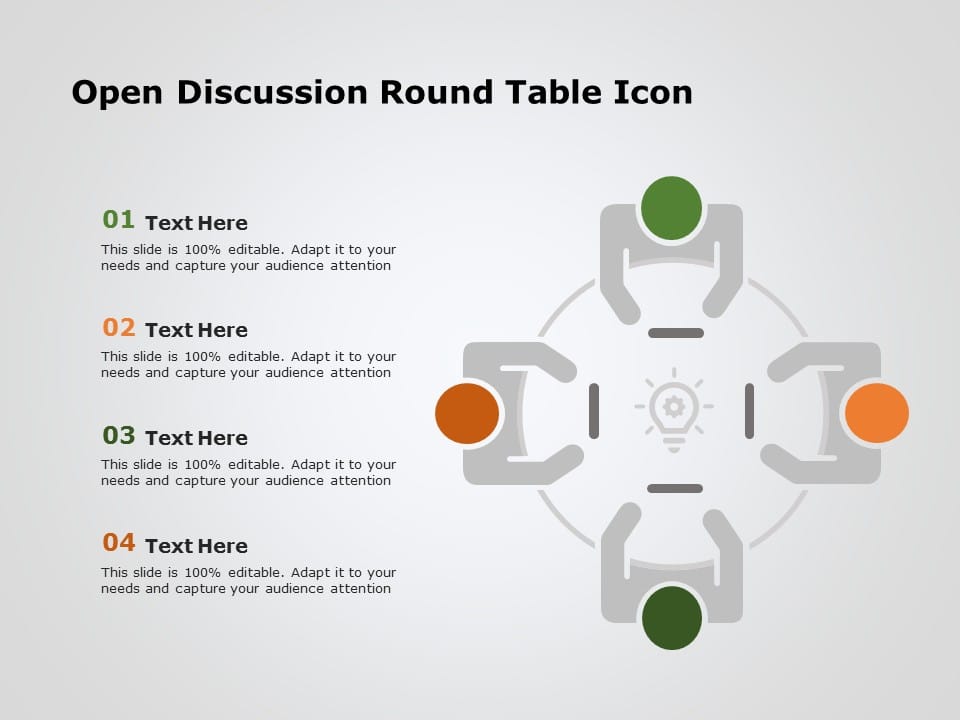Round Table Conference 04 PowerPoint Template