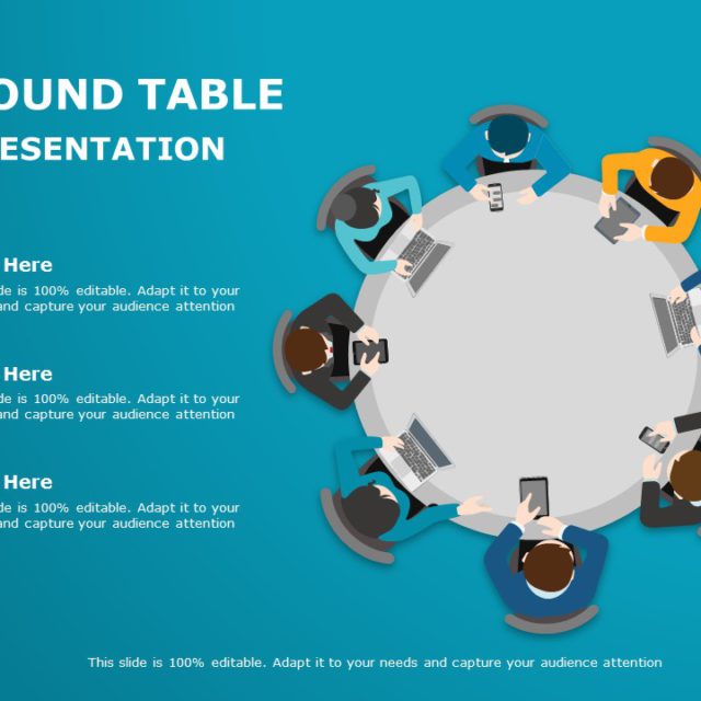 Round Table Conference 01 PowerPoint Template