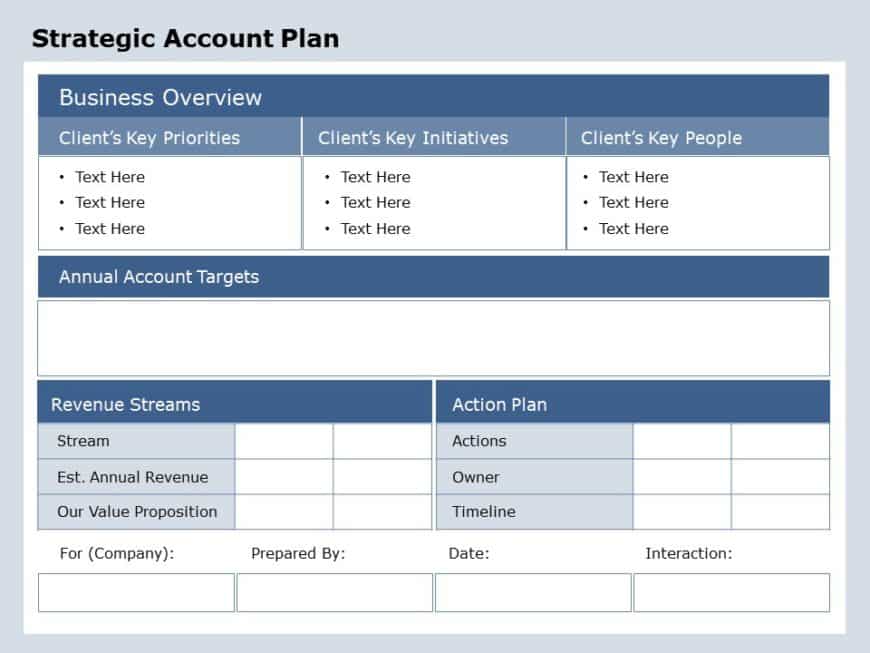 Sales Account Plan Template Ppt Free