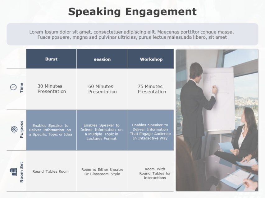 Speaking Engagement 05 PowerPoint Template SlideUpLift