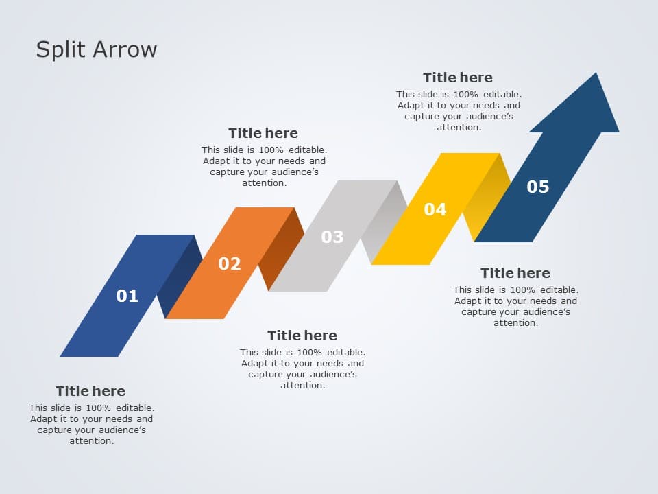 Split Arrows 01 PowerPoint Template