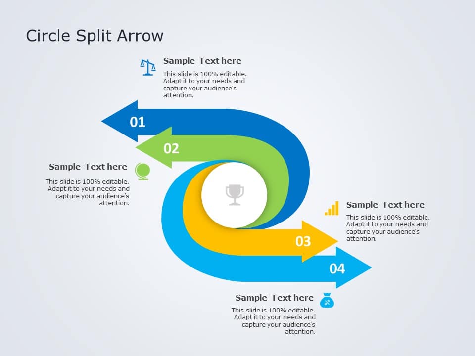 Split Arrows 02 PowerPoint Template