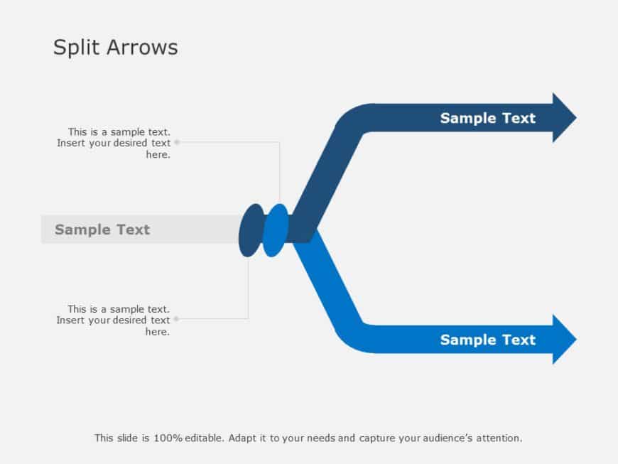 Split Arrows PowerPoint Template