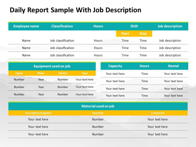 Task Planner & Daily Report 01 PowerPoint Template & Google Slides Theme