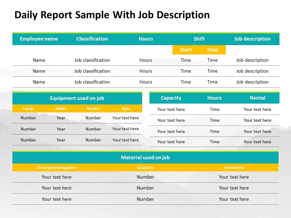 Task Planner & Daily Report 01 PowerPoint Template
