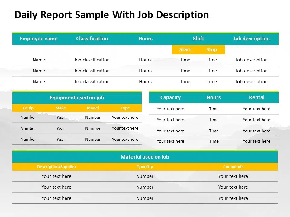 Task Planner & Daily Report 01 PowerPoint Template & Google Slides Theme