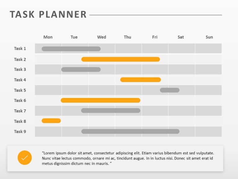 Task Planner Gantt Chart PowerPoint Template