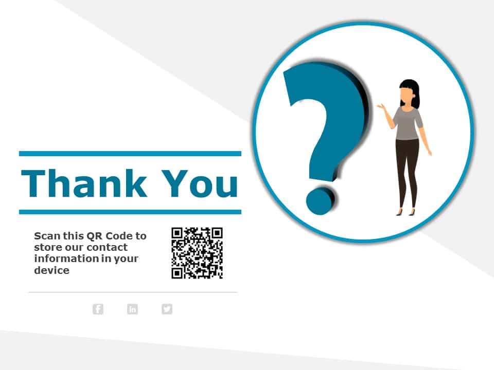 Qr Code Slide Example Thank You Slide with QR Code PowerPoint Template