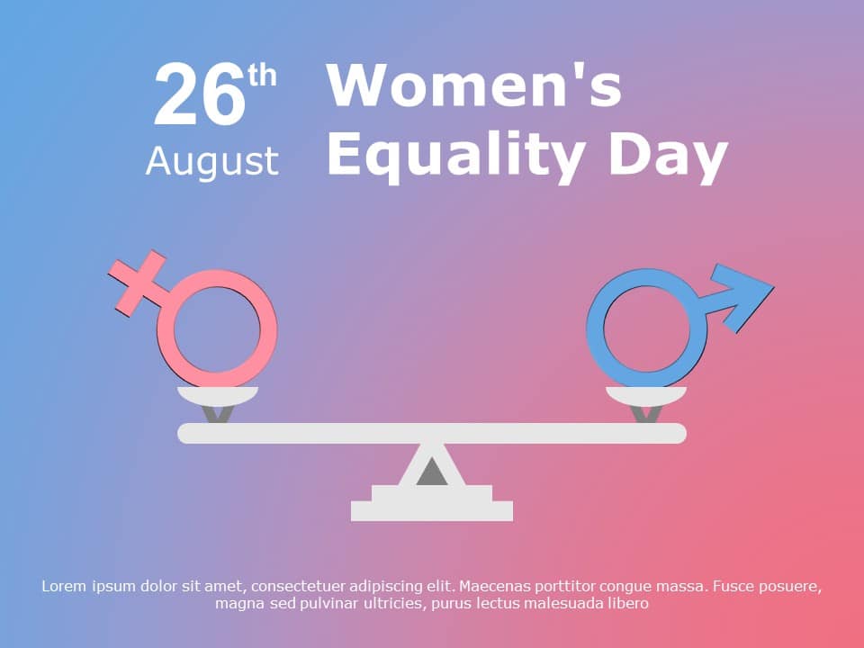 Women Equality Day 01 PowerPoint Template & Google Slides Theme