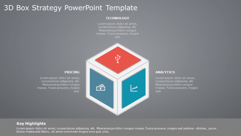 3D Box Strategy PowerPoint Template & Google Slides Theme