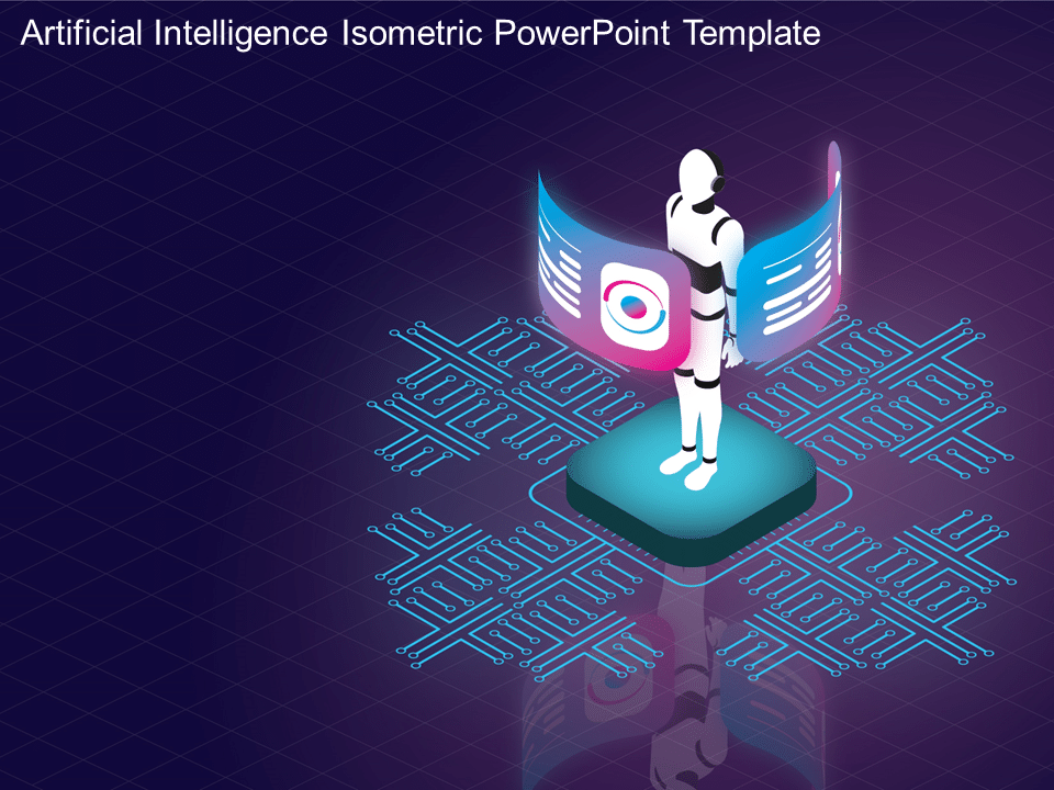 Artificial Intelligence Isometric PowerPoint Template & Google Slides Theme
