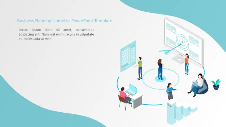 Business Planning Isometric PowerPoint Template & Google Slides Theme