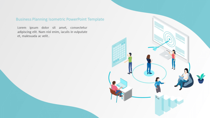 Business Planning Isometric PowerPoint Template