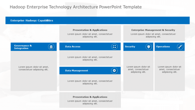 Hadoop Enterprise Technology Architecture PowerPoint Template & Google Slides Theme