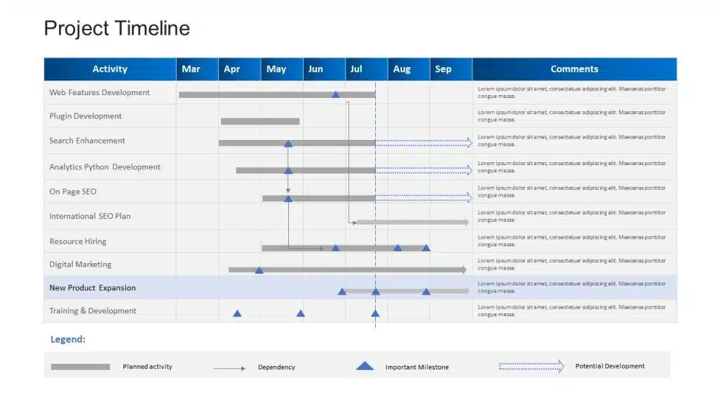 Project Plan Timeline Template