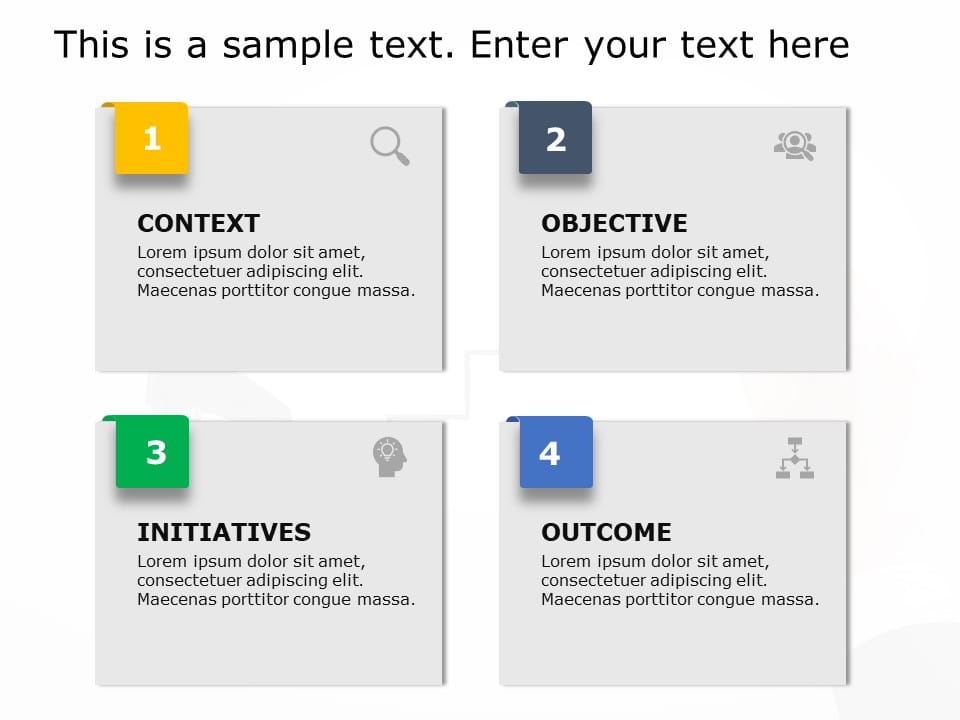 Four Text Boxes PowerPoint Template & Google Slides Theme