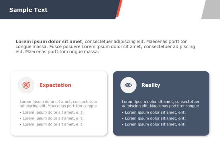 expectation vs reality presentation