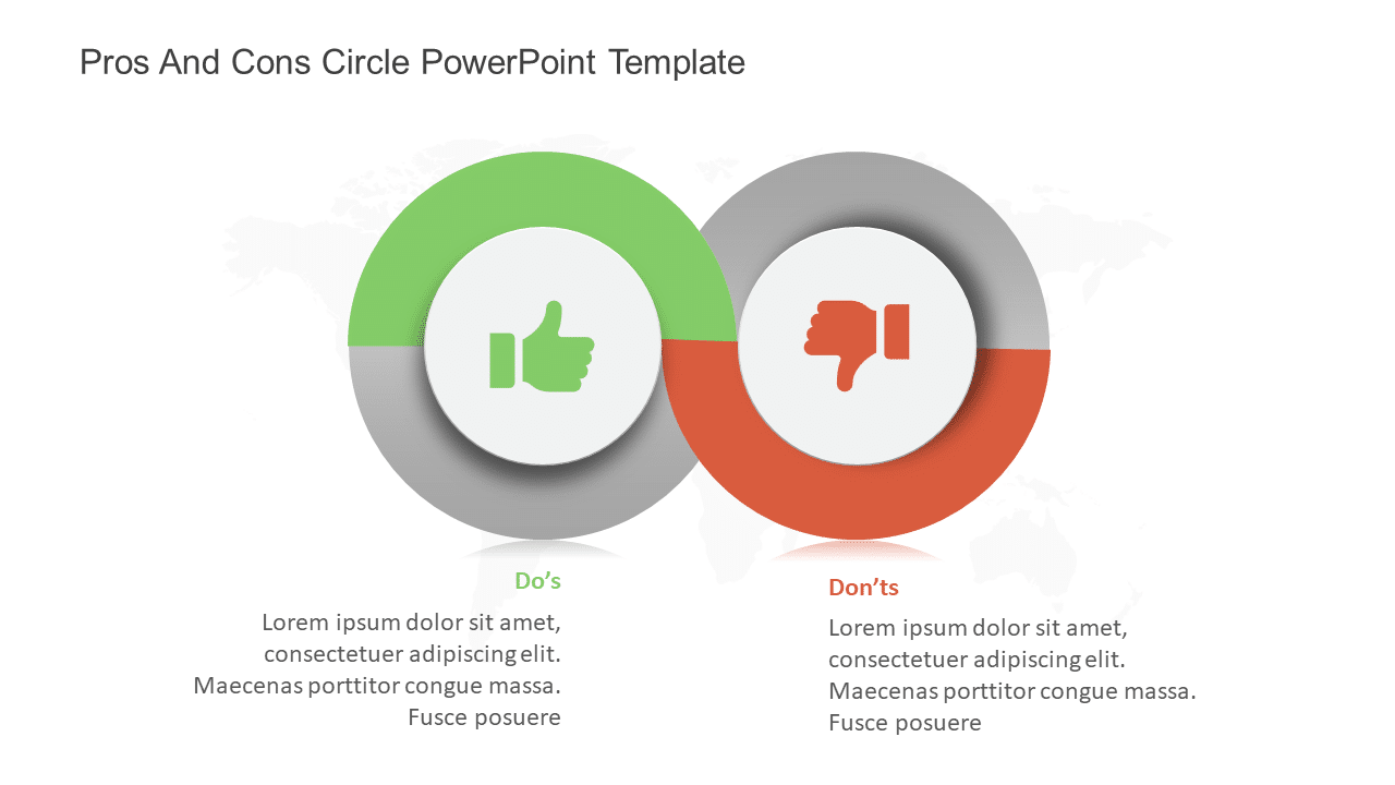 Pros and Cons Circle PowerPoint Template & Google Slides Theme
