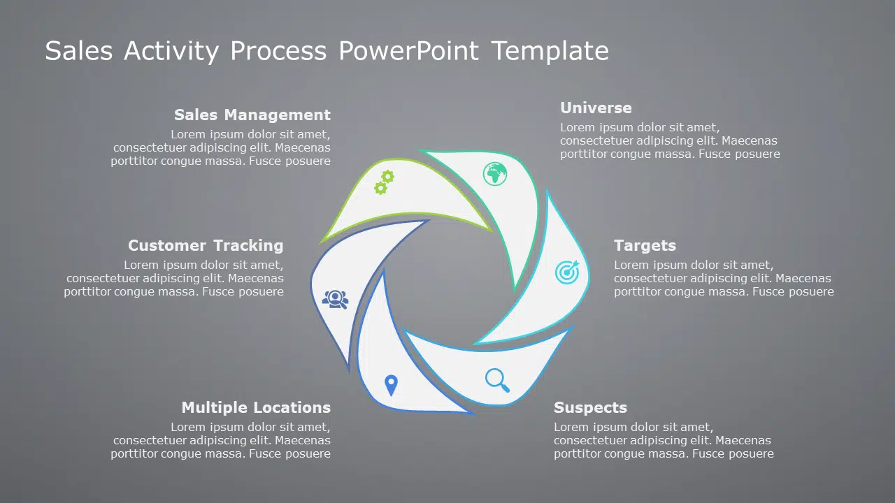 Sales Activity Process PowerPoint Template & Google Slides Theme