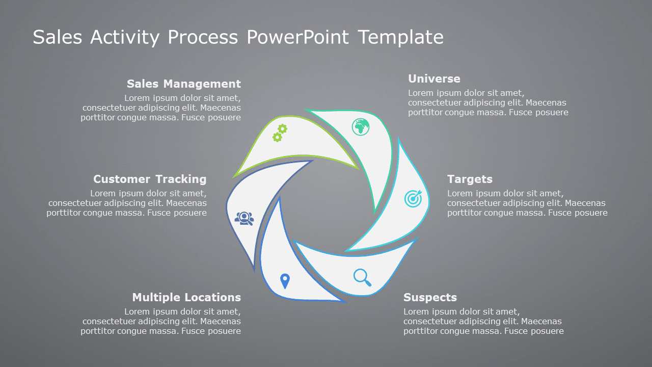 Sales Process Chart Powerpoint Sales Activity Process PowerPoint Template