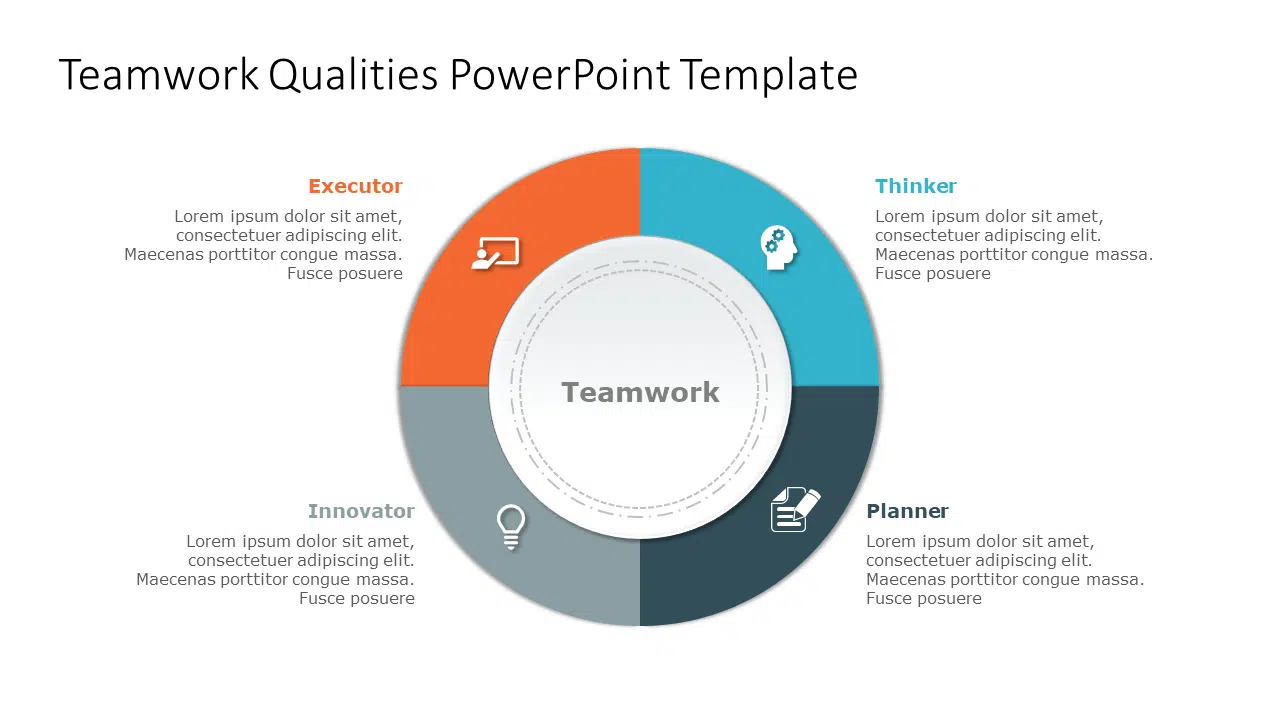 Teamwork Qualities PowerPoint Template & Google Slides Theme