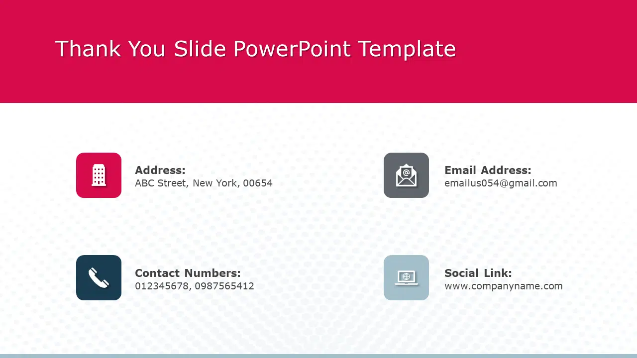 Thank You Slide 13 PowerPoint Template & Google Slides Theme