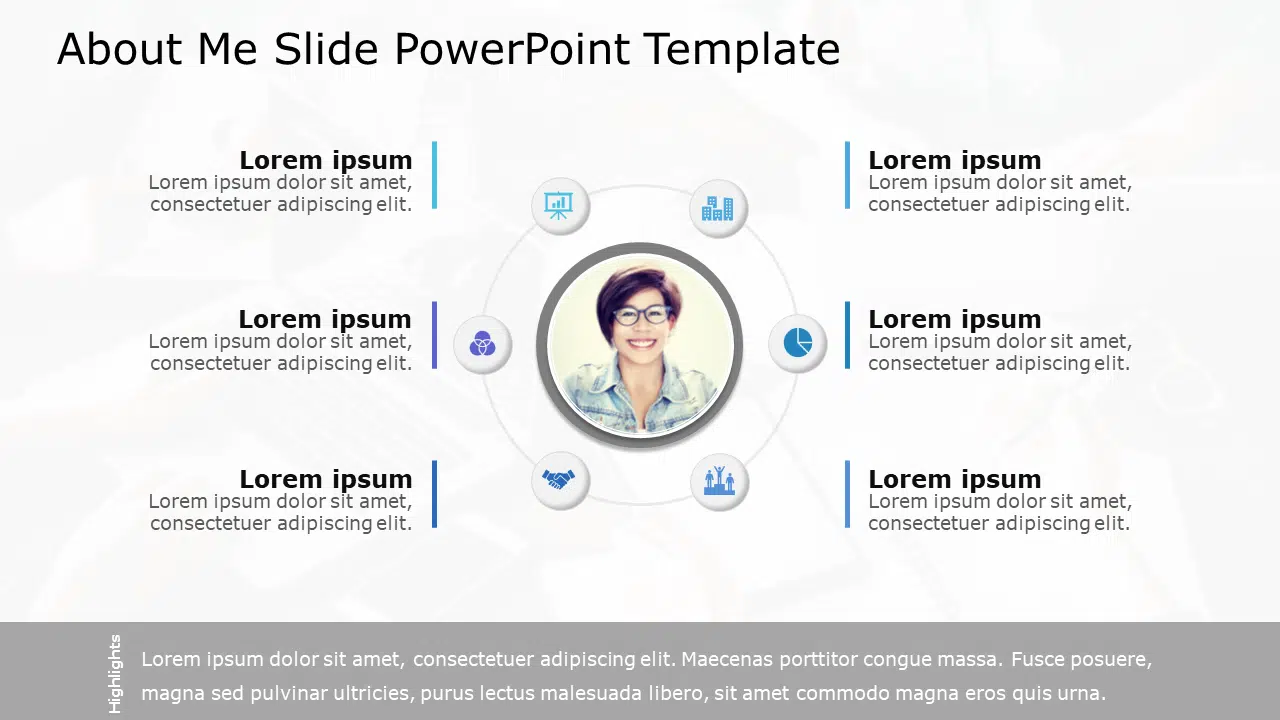 About Me Slide02 PowerPoint Template & Google Slides Theme