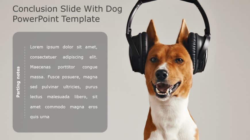 Conclusion Slide With Dog PowerPoint Template