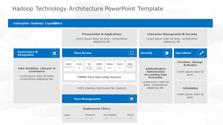 Hadoop Technology Architecture PowerPoint Template & Google Slides Theme