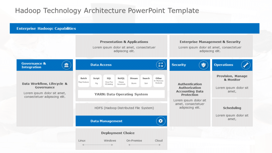 Hadoop Technology Architecture PowerPoint Template