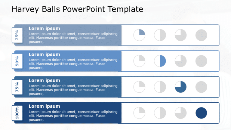 Harvey Balls 05 PowerPoint Template & Google Slides Theme