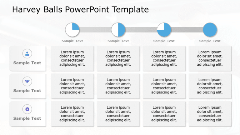 Harvey Balls 13 PowerPoint Template & Google Slides Theme