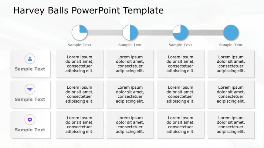 Harvey Balls 13 PowerPoint Template