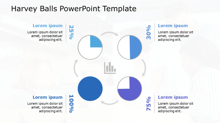 Harvey Balls 15 PowerPoint Template & Google Slides Theme