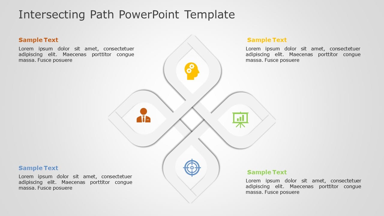 Intersecting Path 05 PowerPoint Template & Google Slides Theme