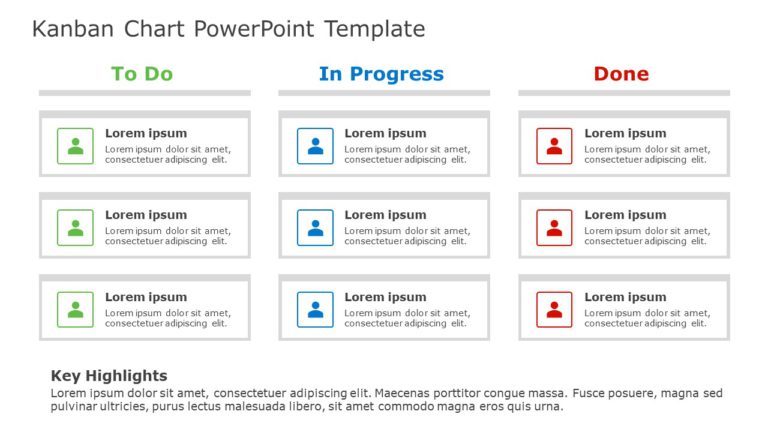 Kanban Chart PowerPoint Template & Google Slides Theme