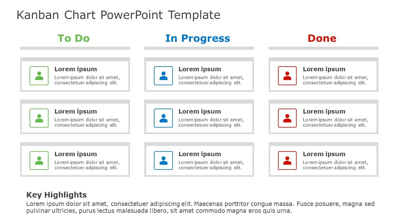 Kanban Chart PowerPoint Template & Google Slides Theme