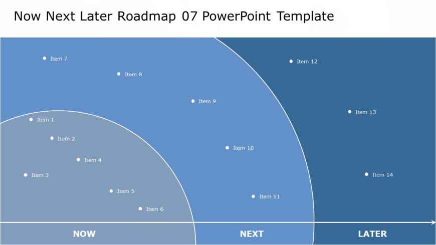 Now Next Later Roadmap 07 PowerPoint Template